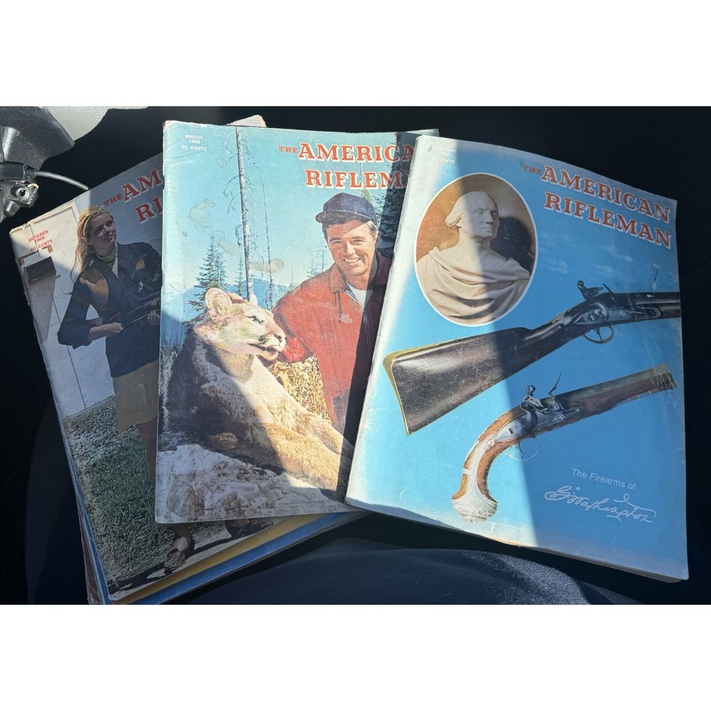 Vintage The American Rifleman Magazine, February, March, October 1968 (lot of 3)